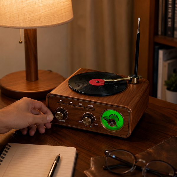 Nostaljik Bluetooth radyo ile telefondan müzik dinleme